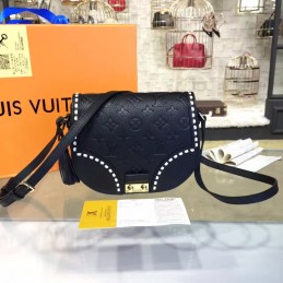 Replica Louis Vuitton Black White Stitch Junot Crossbody Bag