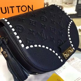 Replica Louis Vuitton Black White Stitch Junot Crossbody Bag