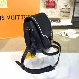 Replica Louis Vuitton Black White Stitch Junot Crossbody Bag