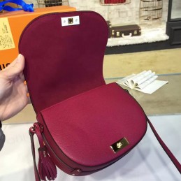Replica Louis Vuitton Burgundy White Stitch Junot Crossbody Bag