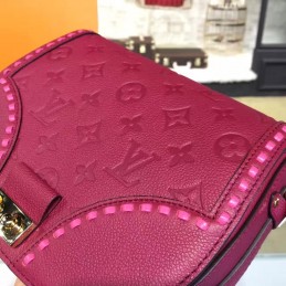 Replica Louis Vuitton Burgundy White Stitch Junot Crossbody Bag