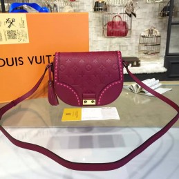 Replica Louis Vuitton Burgundy White Stitch Junot Crossbody Bag