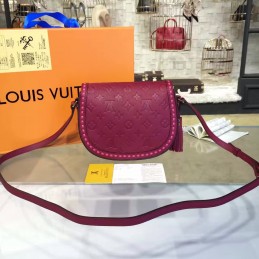 Replica Louis Vuitton Burgundy White Stitch Junot Crossbody Bag