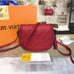 Replica Louis Vuitton Red Black Stitch Junot Crossbody Bag