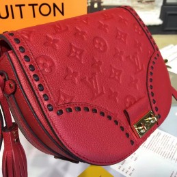Replica Louis Vuitton Red Black Stitch Junot Crossbody Bag