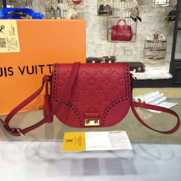 Replica Louis Vuitton Red Black Stitch Junot Crossbody Bag