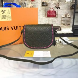 Replica Louis Vuitton Gray Pink Stitch Junot Crossbody Bag