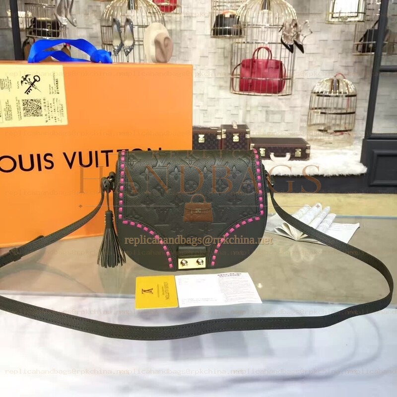 Replica Louis Vuitton Gray Pink Stitch Junot Crossbody Bag