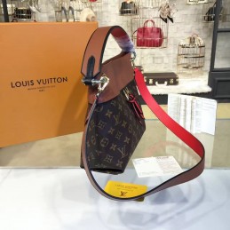 Replica Louis Vuitton Brown Monogram Burgundy Tuileries Besace