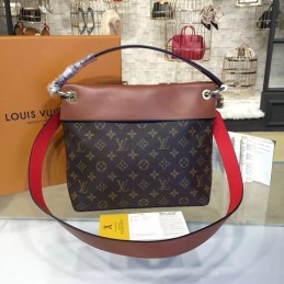 Replica Louis Vuitton Brown Monogram Burgundy Tuileries Besace