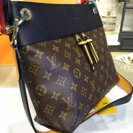 Replica Louis Vuitton Brown Monogram Black Beige Tuileries Besace