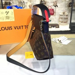 Replica Louis Vuitton Brown Monogram Black Beige Tuileries Besace