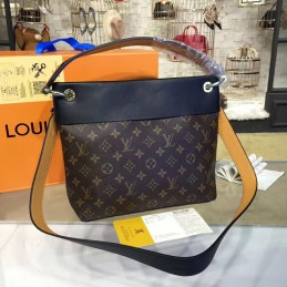 Replica Louis Vuitton Brown Monogram Black Beige Tuileries Besace