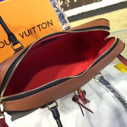 Replica Louis Vuitton Brown Monogram Brown Red Tuileries Handbag