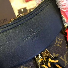 Replica Louis Vuitton Brown Monogram Black Red Tuileries Handbag