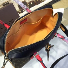 Replica Louis Vuitton Brown Monogram Black Red Tuileries Handbag