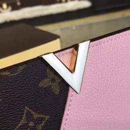Replica Louis Vuitton Brown Monogram Pale Pink Kimono Wallet