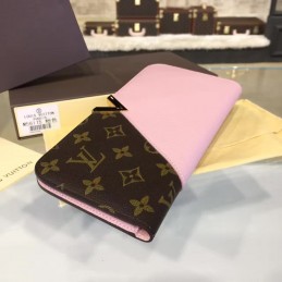 Replica Louis Vuitton Brown Monogram Pale Pink Kimono Wallet