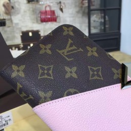 Replica Louis Vuitton Brown Monogram Pale Pink Kimono Wallet