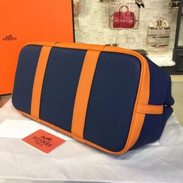 Replica Hermes Navy Tan Garden Party 36 Bag