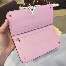Replica Louis Vuitton Brown Monogram Pale Pink Kimono Wallet