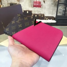 Replica Louis Vuitton Brown Monogram Bright Pink Panel Kimono Wallet