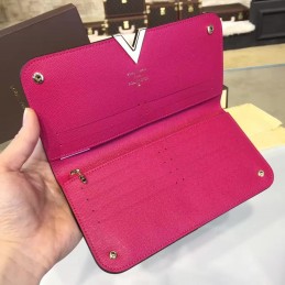 Replica Louis Vuitton Brown Monogram Bright Pink Panel Kimono Wallet