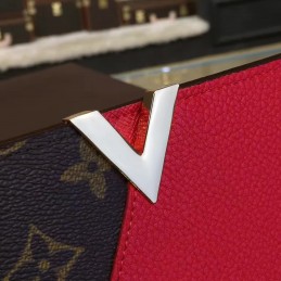 Replica Louis Vuitton Brown Monogram Red Kimono Wallet