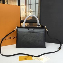 Replica Louis Vuitton Black Structured One Handle Bag