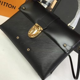 Replica Louis Vuitton Black Structured One Handle Bag