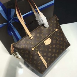 Replica Louis Vuitton Brown Monogram Beige Trim Iena PM