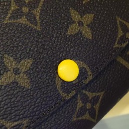 Replica Louis Vuitton Brown Monogram Yellow Interior Emilie Wallet