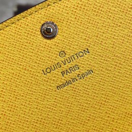 Replica Louis Vuitton Brown Monogram Yellow Interior Emilie Wallet
