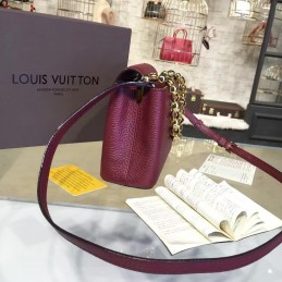 Replica Louis Vuitton Burgundy Chain Capucines Mini