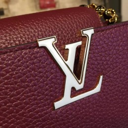 Replica Louis Vuitton Burgundy Chain Capucines Mini
