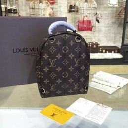 Replica Louis Vuitton Brown Monogram Travel Patch Palm Springs Backpack Mini