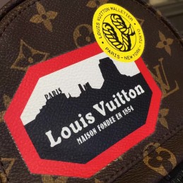 Replica Louis Vuitton Brown Monogram Travel Patch Palm Springs Backpack Mini