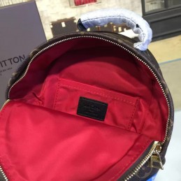 Replica Louis Vuitton Brown Monogram Travel Patch Palm Springs Backpack Mini