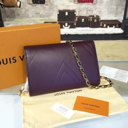 Replica Louis Vuitton Burgundy Quilted Chain Louise GM