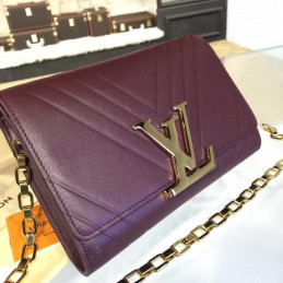 Replica Louis Vuitton Burgundy Quilted Chain Louise GM