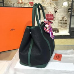 Replica Hermes Black Green Garden Party 36 Bag