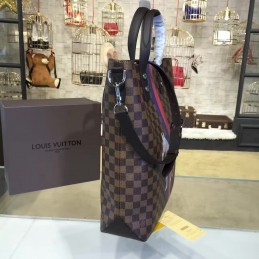 Replica Louis Vuitton Brown Damier Ebene Zebra Patch Atlas Tote