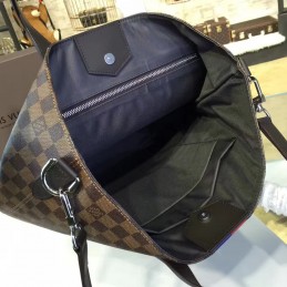 Replica Louis Vuitton Brown Damier Ebene Zebra Patch Atlas Tote