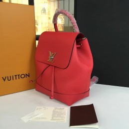 Replica Louis Vuitton Red Lockme Backpack