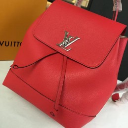Replica Louis Vuitton Red Lockme Backpack