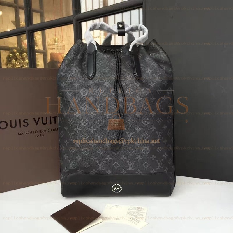 Replica Louis Vuitton Black Monogram Eclipse Explorer Backpack