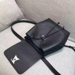 Replica Louis Vuitton Black Lockme Backpack
