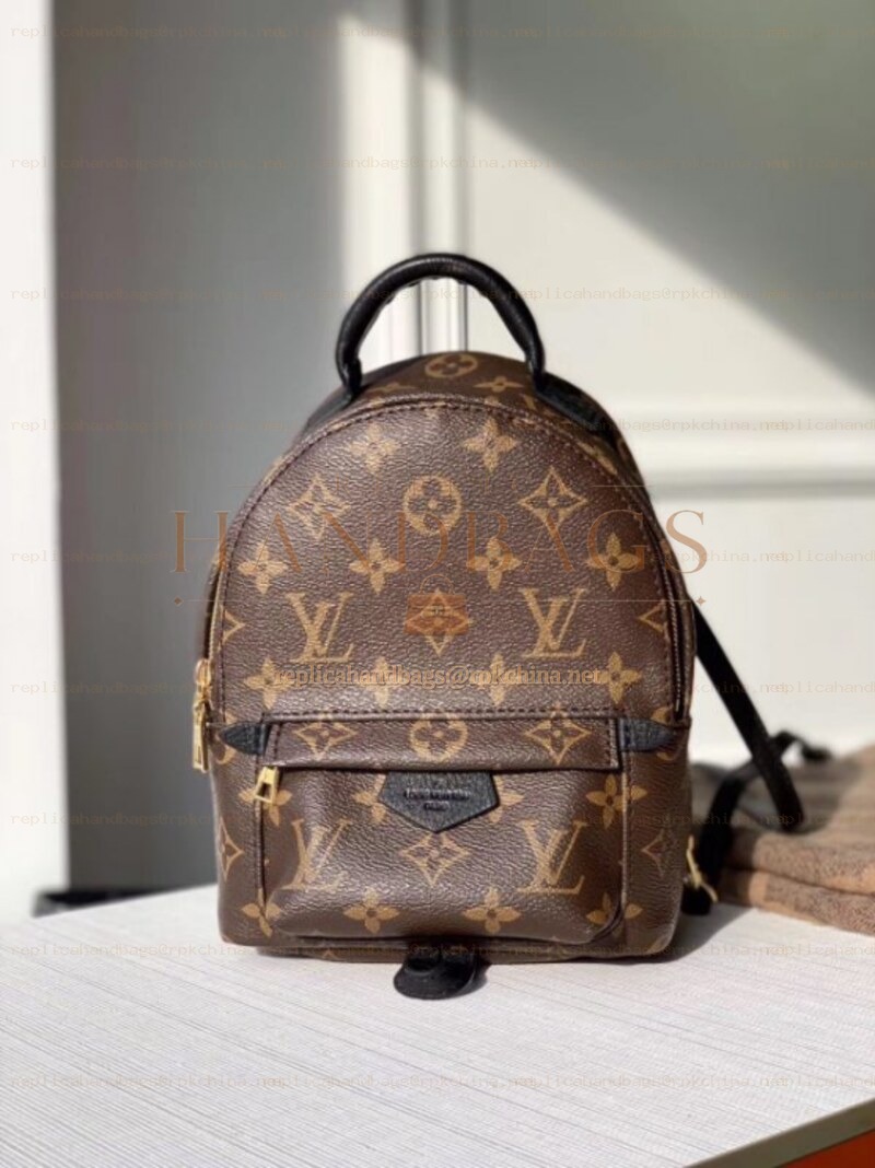 Replica Louis Vuitton Brown Monogram Palm Springs Backpack Mini