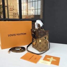 Replica Louis Vuitton Brown Monogram Tan Camera Box