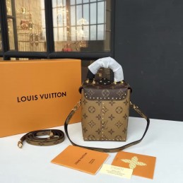 Replica Louis Vuitton Brown Monogram Tan Camera Box
